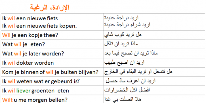 تعرف معنا علي سلسلة الافعال الناقصة في اللغة الهولندية