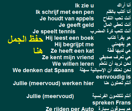 درسنا اليوم 35جملة هولندية مهم حفظها