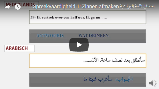 امتحان اللغة الهولندية Spreekvaardigheid 1: Zinnen afmaken