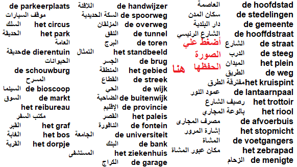 كلمات هولندية مهمة في تعليم اللغة الهولندية كتير مهمة