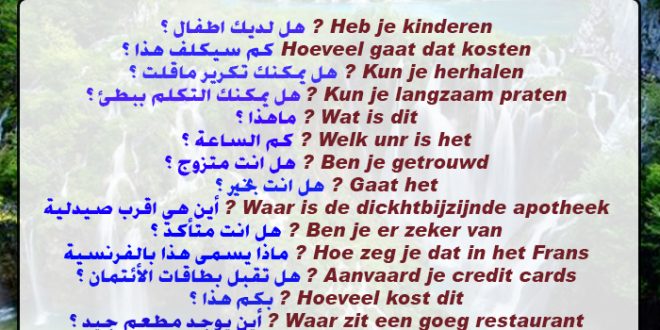 70 سؤال شائع في تعليم اللغة الهولندية - تعلمها وأحفظها جيدا