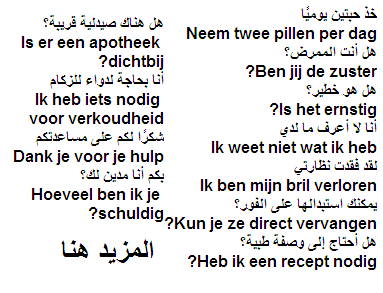 جمل مع كلمات في اللغة الهولندية تفيدكم