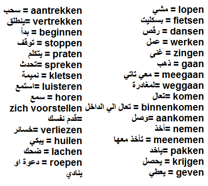 مفردات وجمل بسيطة مهم حفظها اذا كنت تتعلم اللغة الهولندية