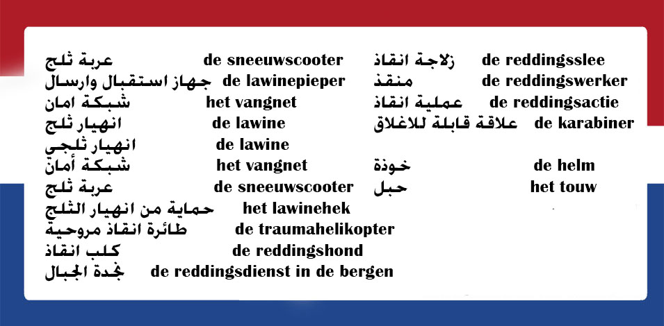 كلمات هولندية : تستخدم في الجبال – تعلم اللغة الهولندية 2020