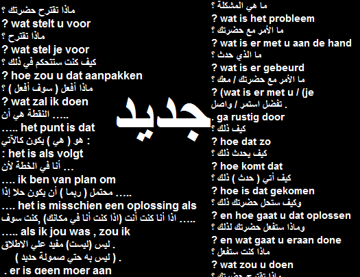 الجزء الحادي عشر – أهم الجمل الهولندية التي تستخدم في المحادثة – تعلم اللغة الهولندية