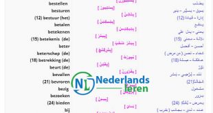 الجزء الثاني : كلمات هولندية مع النطق والمعني ||| كلمات بالهولندية مترجمة بالعربية